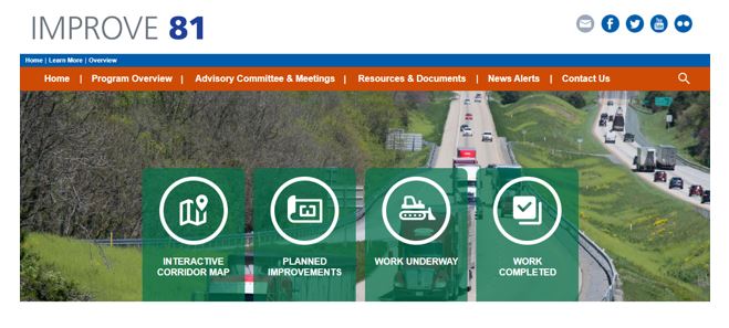 New I-81 website