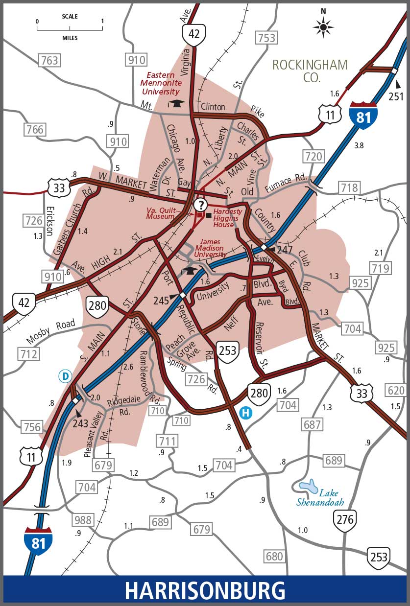 Harrisonburg City Map