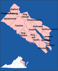 Fredericksburg district map